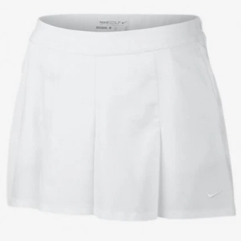 NWT Nike Golf Majors Pleated Dri-FIT Shorts/Skort in White, Women's Size 14.